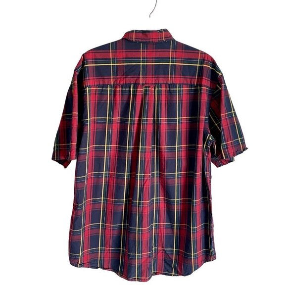 Roundtree & Yorke Short Sleeve Button Down Cotton Shirt Men's Large - Picture 5 of 7